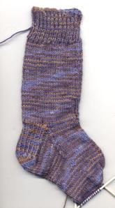 Sock #1, half done